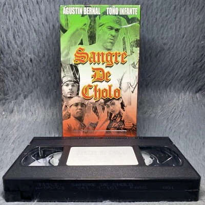 Sangre De Cholo VHS Tape 1999 Spanish Mexican Gangster Movie Film Rare - Image 1 of 4