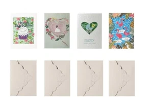 Carol Wilson Fine Arts E2 5x7" Laser Cut Greeting Cards - Baby, Wedding Birthday - Picture 1 of 7
