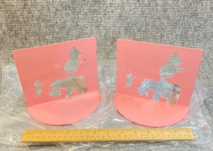 Childrens Bookends Winnie The Pooh Eeyore Piglet Pink Michael Graves Design - Picture 1 of 7