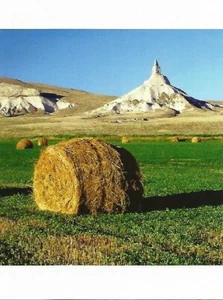 Postcard Nebraska Chimney Rock Hay Bales Morrill County MINT Unused - Picture 1 of 1