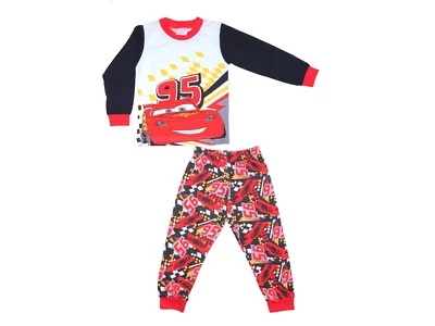 Conjunto de pijama de manga larga 100 % algodón para niños "Cars" Lightning McQueen Foto 1 de 3