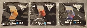 2017 Disney Cars 3 Opening Weekend AMC Stubs 3 Pin Set: Ramirez, Storm, McQueen - Picture 1 of 5