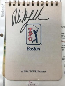 2007 PGA Tour PHIL MICKELSON Autograph Scorecard + 8 Other TPC Boston JSA #2042 - Picture 1 of 1