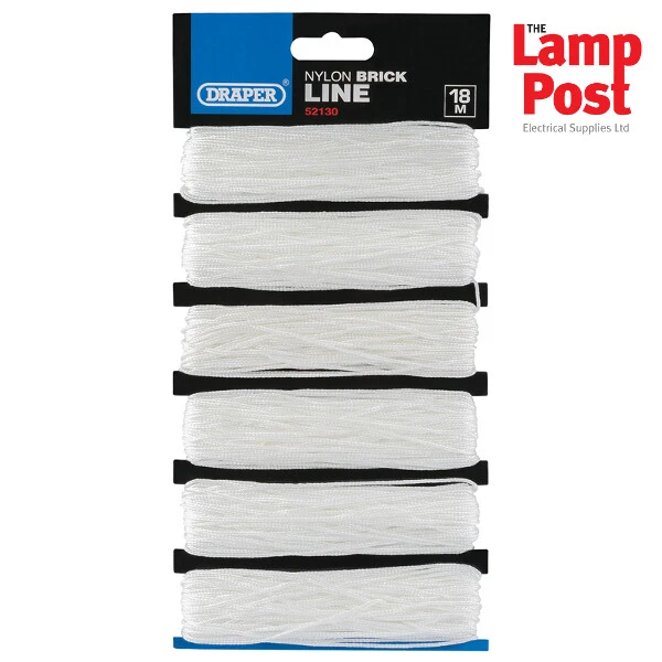 Draper 52130 Braided Nylon Brick Laying Line Strings Hanks Builder Level 6 x 18m - Image 1 of 1