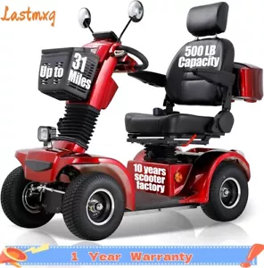 500W Heavy Duty 4 Wheel Mobility Scooters for Seniors & Adults 330lbs Capacity - Picture 1 of 11