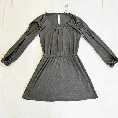 NEW Juniors Size Large Speechless Long Sleeve Knit Dress Holiday Gray $38 MSRP - Image 1 of 4