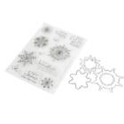Snowflake Theme Clear Stamp  Cutting Die Set for Card Making