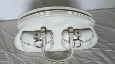 Christian Dior детектив кожаная сумочка Дамская сумка сумка белая кожа - Изображение 1 из 4