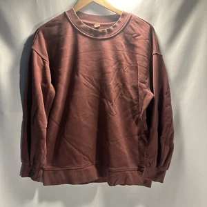 Women's Lululemon Perfectly Oversized Crew, Style#LW3DUTS, Size 4 Maroon - Picture 1 of 6
