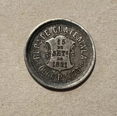 Guatemala - 1873 Silver 2 Reales - Unusual Type - Image 1 of 2