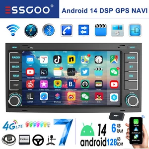 Für VW T5 Multivan Touareg Transporter Android 14 Autoradio DAB+ GPS NavI BT SWC - Bild 1 von 15