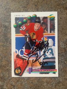 signed in person   PATRICK POULIN   Chicago Blackhawks   SCORE # 6   1994-95