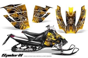 KIT DE GRÁFICOS ARCTIC CAT SNOPRO RACE 500 600 MOTO DE NIEVE CREATORX ARAÑA AMARILLO - Imagen 1 de 1
