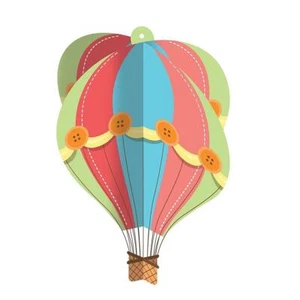 Up, Up & Away Hot Air Balloon Baby Shower Birthday Party Hanging Decoration - Picture 1 of 2