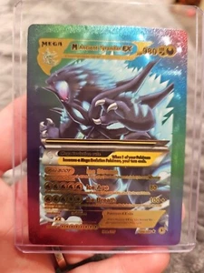 M Ancient Tyranitar EX Rainbow Foil Fan Art Vinyl Collector Pokemon Card - Picture 1 of 5