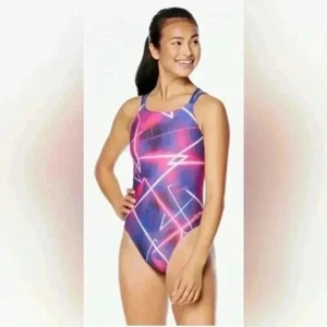 NWT Speedo Women’s Sz 30 Double Strap Eco Endurance Cheeky Fit Swimsuit - Picture 1 of 9