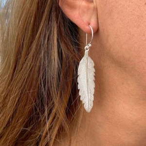 Arrow Feather Silver Earrings - Bild 1 von 1