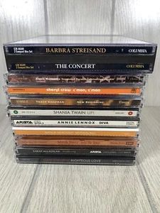 Lot CD 10 weibliche Pop Rock Folk Country Streisand Sheryl Crow Chapman Shania - Bild 1 von 23