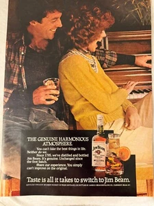1981 Jim Beam Kentucky Bourbon Whiskey Vintage Print Ad Piano Singing Wall Art - Bild 1 von 1