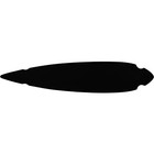 Moose Longboard Deck 9" x 46" Concave Cut Out Pintail Black