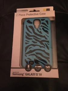 New Case Logic Blue and Black Durable Protective Case For Samsung Galaxy S IV - Picture 1 of 2