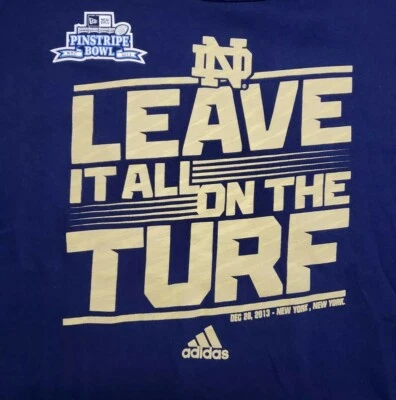 Retro 2013 Notre Dame " Pinstripe Bowl " Men's XL T-Shirt  - Image 1 of 4