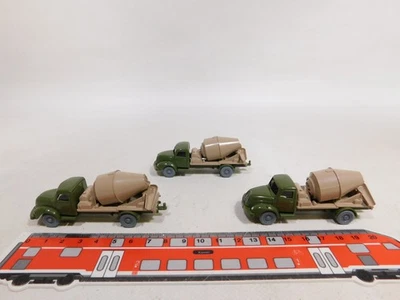 3X H0 1:87 LKW Betonmischer Magirus S 3500 Rundhauber TOP #DX200-0,5 - Immagine 1 di 4