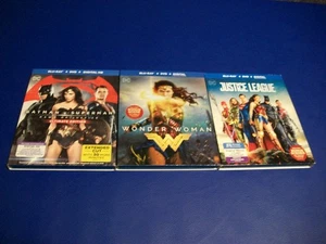 3 Blu-Ray Movies~ BATMAN v SUPERMAN ~ JUSTICE LEAGUE ~ WONDER WOMAN ~ Very Nice! - Picture 1 of 6