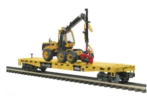MTH Premier 20-98448 Flat Car w/Harvester with HH65 Cutting Head #80382 - New!! - Picture 1 of 8