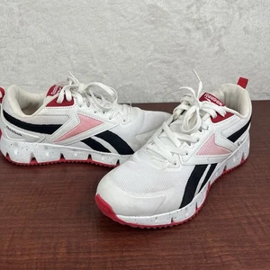 Reebok Zig Dynamica 2.0 Shoes 7 White 010 Red Pink Casual Sneakers D1015 - Picture 1 of 12