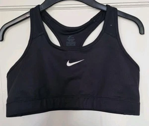 Nike Sports Bra Women's Black Dri-FIT Running Athletic Racerback new no tags - Picture 1 of 5