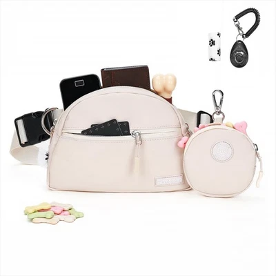 Riñonera bolsa con dispensador de bolsa de caca y clicker - Creamtttttttttttttttttttttttttttttttttttttttttttttttttttttttttttttttttttttttt Foto 1 de 4