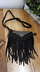 Pochette bandoulière Wrangler franges marron western cowgirl boho neuve avec étiquette faux - Photo 1/12