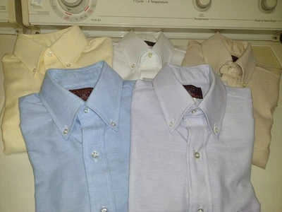 Ofreciendo 5 camisas de vestir vintage de manga corta con cuello de 14,5" Arrow Dover para hombre Foto 1 de 4