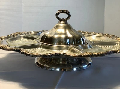 Poole Lancaster Rose Inglés Antiguo 5027 19" Giratorio Lazy Susan + Insertos y Tapa Foto 1 de 4