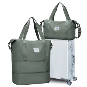 Travel Duffel Bag, Double Expansion Sport Tote Gym Bag, Waterproof Weekender ... - Picture 1 of 7
