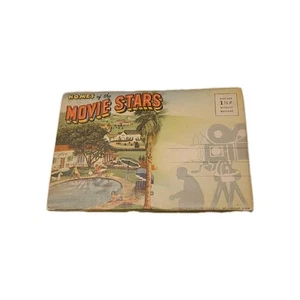 Vintage Hollywood 1940 HOMES of the MOVIE STARS FOLD-OUT POST CARD 18 Pack - Picture 1 of 6