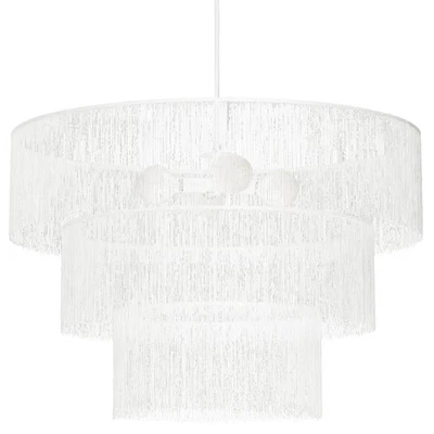 Lámpara de araña cascada Dainolite CDL-404C Cadelaria 4 luces 40" W - blanca Foto 1 de 4