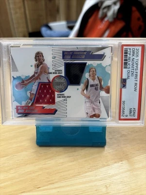 2005-06 Topps First Row PTP Dual Relics /140 Dirk Nowitzki - PSA 9 - Image 1 of 2