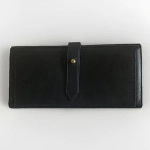 Cartera de cuero Madewell negra tamaño completo tarjeteros Heritage Academia - Imagen 1 de 7