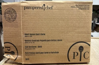 Pampered Chef Small Square Cool And Serve Plastic Container #2613 New Open Box - Image 1 of 4
