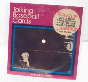 Talking Baseball Card Record Willie Mays 33.3 RPM 1954 World Series Catch CMC #9 - Picture 1 of 3