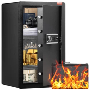VEVOR Cassaforte una Porta 113,2 L Serratura Chiave Password Impronta Digitale - Foto 1 di 12