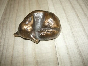 Bronze-Skulptur , Figur, Schlafende Fuchs , klein - Bild 1 von 7