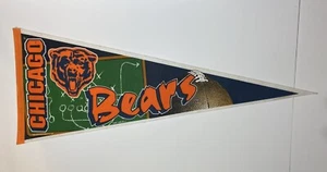 Vintage 1996 Chicago Bears Pennant Tag Express 90’s Souvenier - Picture 1 of 8
