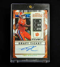 2020 Contenders Draft Picks 107 Touchdown Ticket Tee Higgins /6 Rookie Auto RC