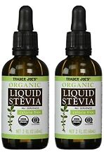 🔥2-Pack Trader Joe's Organic Liquid Stevia Sweetener Sugar-Free 2oz Vegan (2)‼️