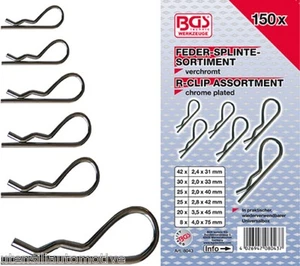 ASSORTIMENTO COPPIGLIE ELASTICHE DI SICUREZZA 150PZ - Imagen 1 de 1