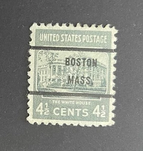Boston, Massachusetts Type 71 Precancel - 4½ cents Prexie - U.S. #809 - MA - Picture 1 of 1