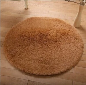 Sofa Silk Wool Round Carpet Computer Chair Yoga Mat Living Room Bedroom Mat - Picture 1 of 35